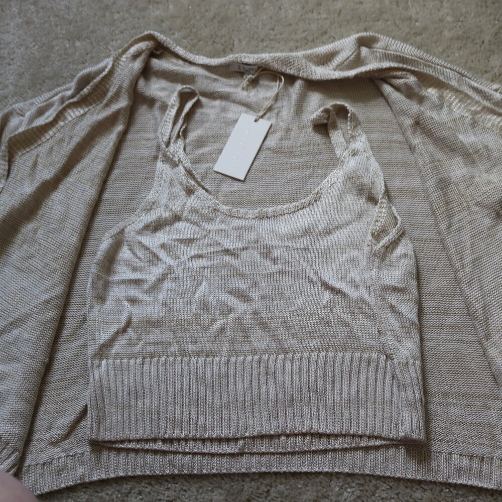 Z Supply Cream Button-Up Sweater Set - Picture 5 of 6